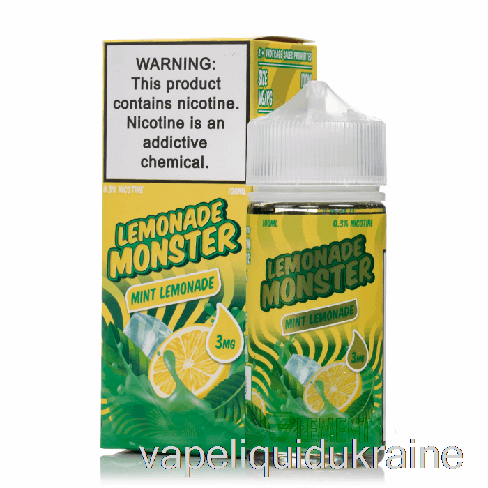 Vape Liquid Ukraine Mint - Lemonade Monster - 100mL 6mg